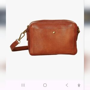 Madewell Tan Leather Bag Transport Camera Crossbody